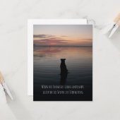 Trauerkarte Hund, flache Karte (Vorderseite/Rückseite Beispiel)