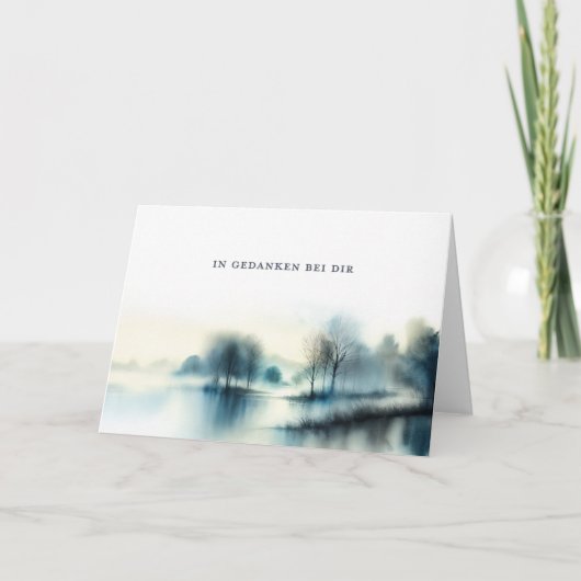 Trauerkarte "In Gedanken bei dir"  Karte (Vorderseite)
