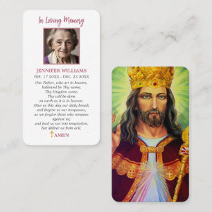Trauerkarte Jesus der König Sympathie Gebetskarte Visitenkarte