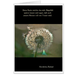 Trauerkarte Pusteblume Herzliches Beileid