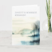 Trauerkarte "Zuhause" Ankündigung (Vorderseite)