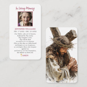 Trauerkarten Jesus am Kreuz Gebets Sympathie Karte