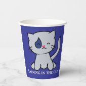 Trauerkatze Pappbecher (Vorderseite)