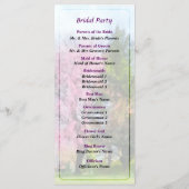 Trauerkirsche und Evergreen Hochzeitsprogramm Programm (Rückseite)