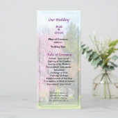 Trauerkirsche und Evergreen Hochzeitsprogramm Programm (Stehend Vorderseite)