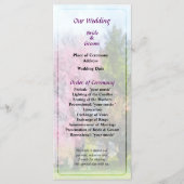 Trauerkirsche und Evergreen Hochzeitsprogramm Programm (Vorderseite)