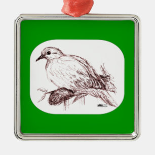 Trauerklage-Taubenbaby Ornament Aus Metall