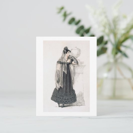 Trauerkleid, Modeplatte von Ackermanns Rep Postkarte (Stehend Vorderseite)