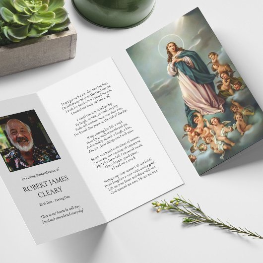 Trauerlose Unbeflecktes Gebet Sympathiekarten