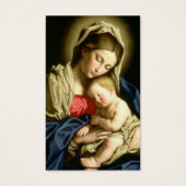 Trauerloss Madonna & Kind Gebet Sympathie Karten (Vorderseite)