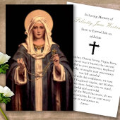 Trauerloss Mary Rosary Gebet Sympathiekarten