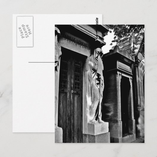 Trauern im Friedhof Postkarte (Vorne/Hinten)