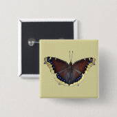Trauernder Schmetterling in der Cloak - Nymphalis- Button (Vorne & Hinten)