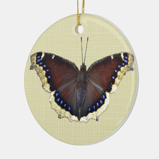 Trauernder Schmetterling in der Cloak - Nymphalis- Keramik Ornament (Links)