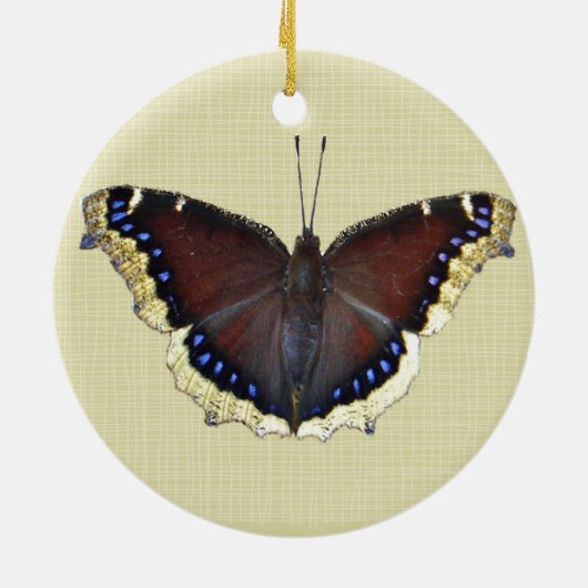 Trauernder Schmetterling in der Cloak - Nymphalis- Keramik Ornament (Hinten)