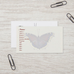 Trauernder Schmetterling in der Cloak - Nymphalis- Visitenkarte