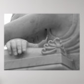 "Trauernengel", Schwarzweiß-Print Poster (Vorne)