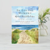 Trauerprogramm 'Beach In Loving Memory' Programm (Stehend Vorderseite)