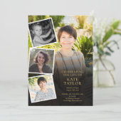 Trauerprogramm Foto-Collage Bestattungsprogramm Einladung (Stehend Vorderseite)