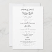 Trauerprogramm im eleganten Schrift-Design Karte (Rückseite)