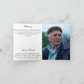 Trauerprogramm Schwarz Weiß Bibelvers Foto Karte (Innenseite)