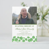Trauerprogramm Shamrock Funeral-Programm Einladung (Stehend Vorderseite)