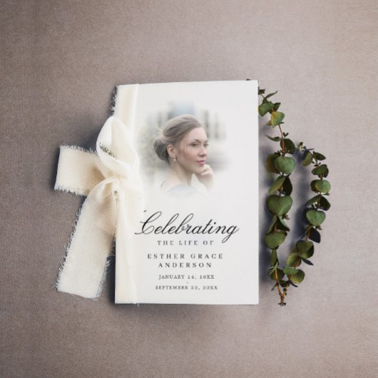 Trauerprogramm Soft Celebration of Life Funeral ge Flyer
