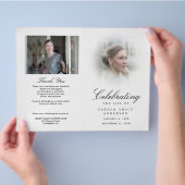 Trauerprogramm Soft Celebration of Life Funeral ge Flyer (Hand)