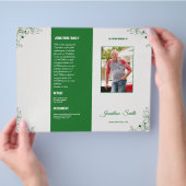Trauerprogrammvorlage Flyer (Hand)