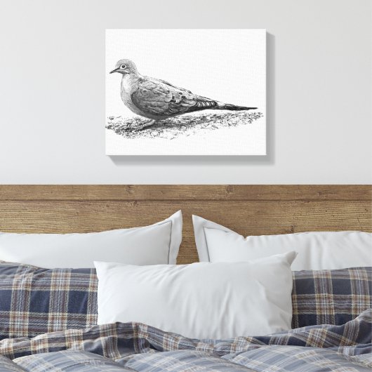 Trauertaube Leinwanddruck (Insitu (Schlafzimmer))