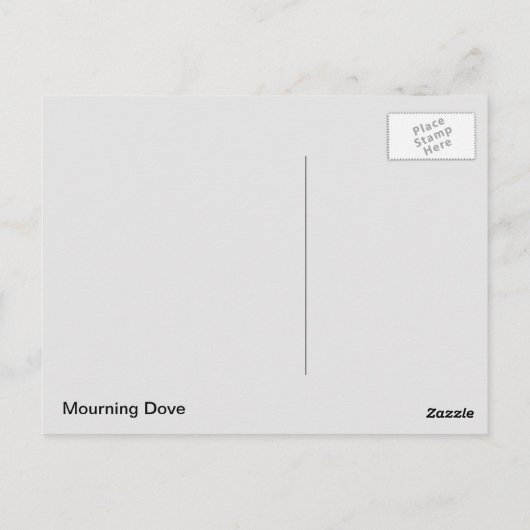 Trauertaube Postkarte (Rückseite)