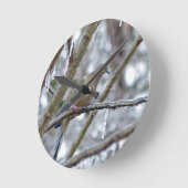 Trauertaube Runde Wanduhr (Winkel)