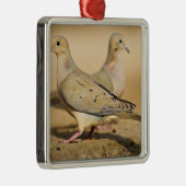 Trauertaube Silbernes Ornament (Rechts)