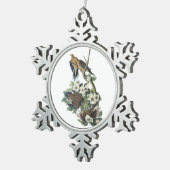 Trauertaube von Audubon Schneeflocken Zinn-Ornament (Rechts)