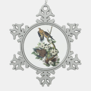 Trauertaube von Audubon Schneeflocken Zinn-Ornament