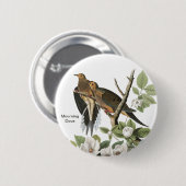 Trauertaube von John James Audubon, Birdwatcher Button (Vorne & Hinten)