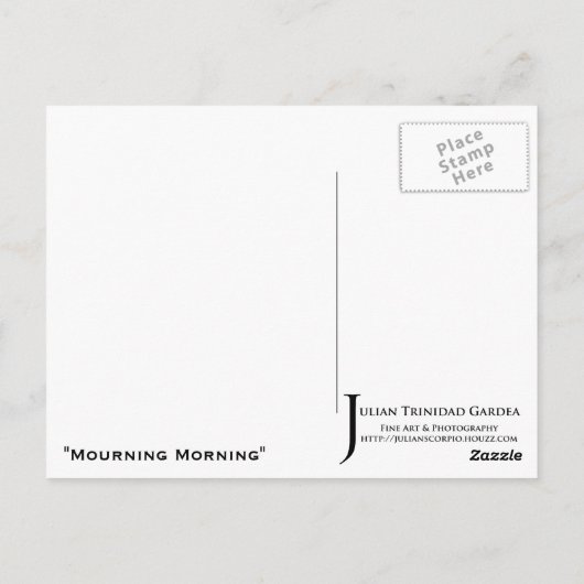 "Trauervormittag" - Postkarte (Rückseite)