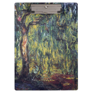Trauerweide von Claude Monet, Vintage Fine Art Klemmbrett
