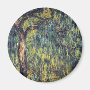 Trauerweide von Claude Monet, Vintage Fine Art Magnet