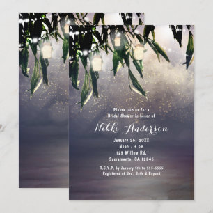 Trauerweidenbaum & Mason Jar Lichter Einladungen