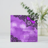 Traum 311 im Leoparden und in Spitze Bachelorette Einladung (Stehend Vorderseite)