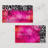 Traum 311 im Licht-rosa Leoparden Visitenkarte (Vorne/Hinten)