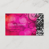 Traum 311 im Licht-rosa Leoparden Visitenkarte (Rückseite)