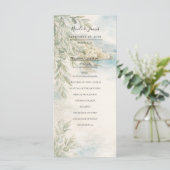 Traum am Mittelmeer - Hochzeitsprogramm der Amalfi Menükarte (Stehend Vorderseite)