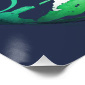 "Traum" Aqua Light Green Inspiration Abstrakt Poster (Ecke)