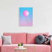 Traum auf Zitat Rosa Ballon in Himmel inspirierend Leinwanddruck (Insitu (Wohnzimmer))