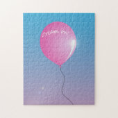 Traum auf Zitat Rosa Ballon in Himmel inspirierend Puzzle (Vertikal)