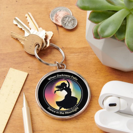Traum bei Mondschein, positive Lebenseinstellung Schlüsselanhänger (Schreibtisch)