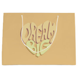 Traum Big: Gelbe positive Worte Große Geschenktüte