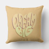 Traum Big: Gelbe positive Worte Kissen (Rückseite)